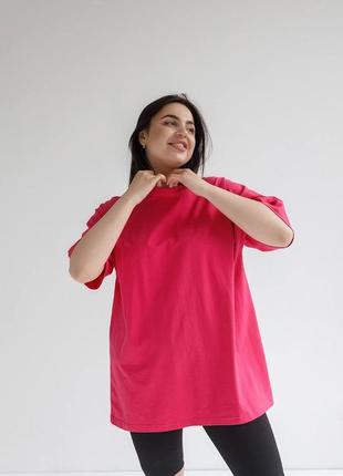 Футболка хлопок базовая свободная oversize унисекс 6 цветов8 фото