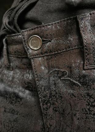 Жакардові джинси штани-штани стрейч середня посадка прямі джинси Intern&amp;royal жакард у плями3 фото
