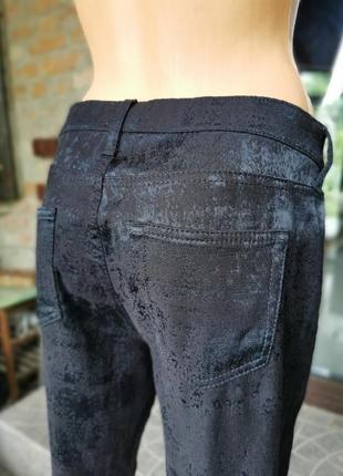 Жакардові джинси штани-штани стрейч середня посадка прямі джинси Intern&amp;royal жакард у плями8 фото