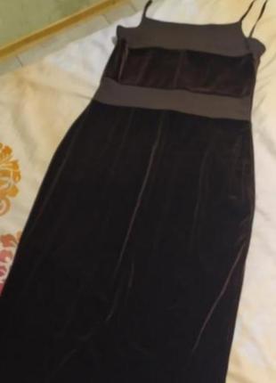 Женское платье велюр,на тоненьких лямках, george, по фигуре,4 фото