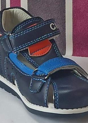 Закрытые ортопедические босоножки сандалии летняя обувь для мальчика 195 clibee клиби р.18,214 фото