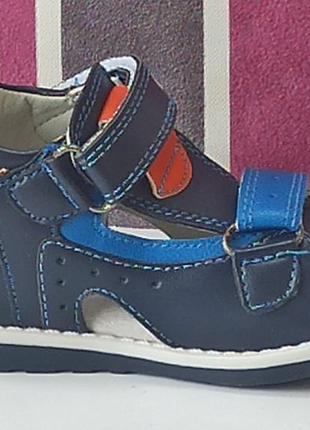 Закрытые ортопедические босоножки сандалии летняя обувь для мальчика 195 clibee клиби р.18,216 фото