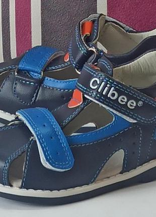 Закрытые ортопедические босоножки сандалии летняя обувь для мальчика 195 clibee клиби р.18,217 фото
