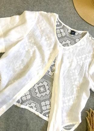 Обалденная льняная блуза италия 🇮🇹4 фото