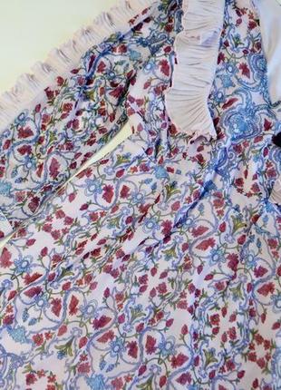 Шикарное длинное шифоновое платье с красивыми рукавами vero moda3 фото