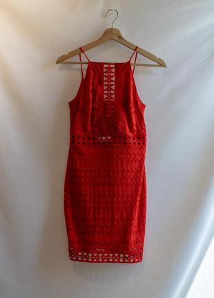 Червона мереживна сукня від topshop4 фото