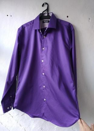 Неимоверная фиолетовая мужская рубашка от dkny размер 165 фото