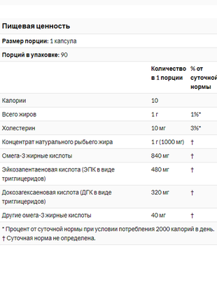 Омега 800, рыбий жир , 80 эпк/дгк 1000 мг, 90  капсул2 фото