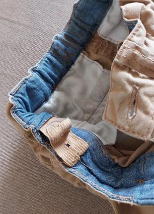 Детские брюки джинсы песочного цвета 92см 1,5-2 года5 фото