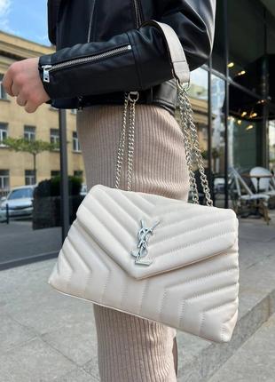 Сумочка yves saint laurent 25 silver (milk)