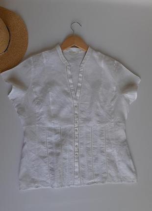 Льняная льняная блуза рубашка из льна 100% лен1 фото