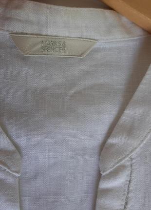 Льняная льняная блуза рубашка из льна 100% лен4 фото