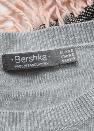 Тонкий джемпер серая укороченная кофта 34 размер хс bershka5 фото