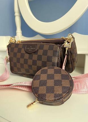 Сумочка louis vuitton multi (pink - brown) 2
