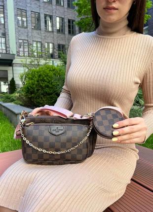 Сумочка louis vuitton multi (pink - brown) 7