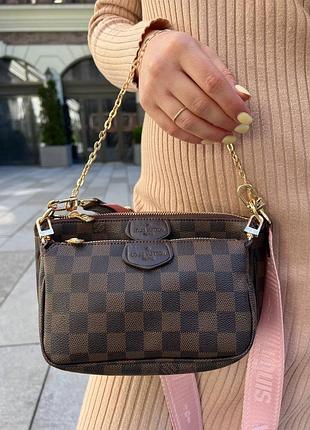 Сумочка louis vuitton multi (pink - brown) 9