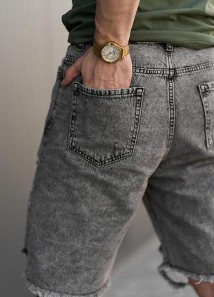 Шорты джинсовые светло-серые4 фото