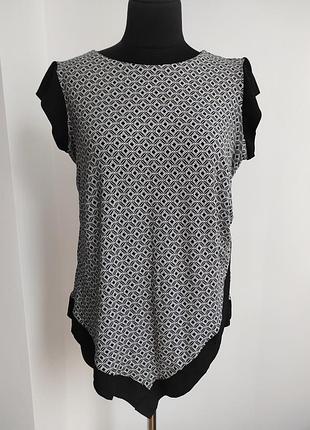 Абстрактная блузка футболка 96 % вискоза 16 р от tu