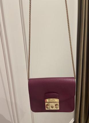 Furla mini. колір марсала. 3