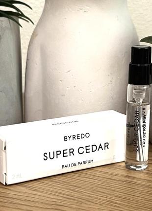 Оригінал пробник парфум byredo parfums super cedar парфумована вода оригинал парфюм духи парфюмированая сода2 фото