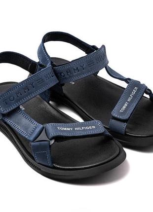 Чоловічі шкіряні сандалі tommy hilfiger blue