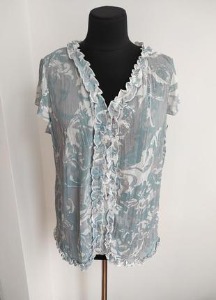 Нежная шифоновая блузка с цветами 20 р от per una1 фото