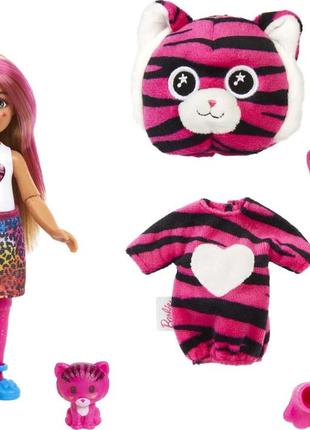 Barbie cutie reveal маленькая кукла челси, плюшевый костюм тигра2 фото