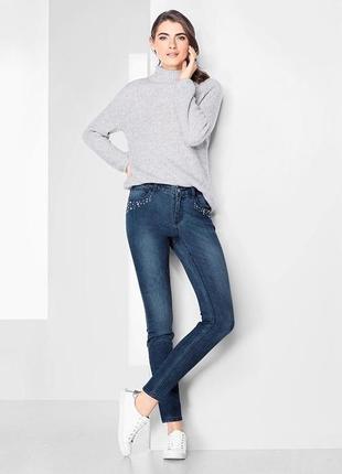 Розкішні зручні жіночі джинси зі стразами від tcm tchibo (чібо), німеччина, m-l