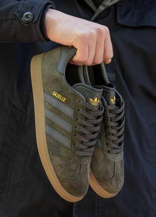 Мужские кроссовки adidas gazelle grey brown 40-42-43-44-45