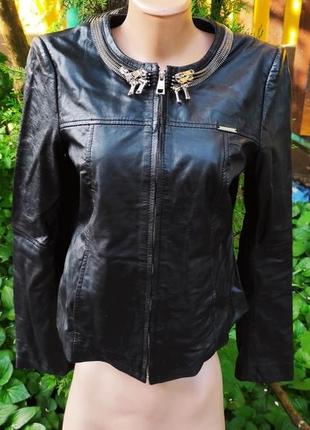 36-38 eur. liu jo шикарная куртка. кожа