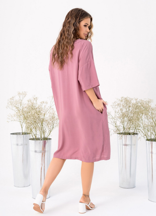 Легке бавовняне плаття з вирізом вільне пряме 3 кольори5 фото