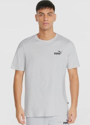 Оригінальна димчато-сіра футболка puma ess small logo tee / 58666972