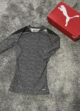 Спортивная компрессионная кофта футболка adidas techfit1 фото