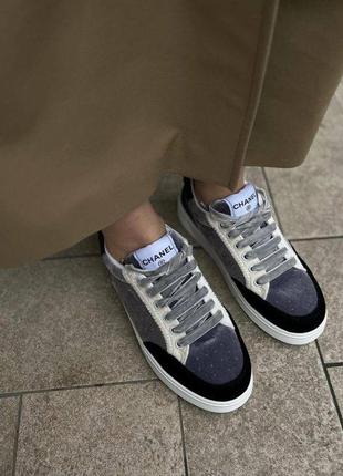 Кроссовки кеды в стиле chanel