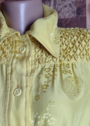 Яркое шелковое винтажное платье 1970роков rizkallah for malcolm starr,p.uk 12,гонг-конг6 фото
