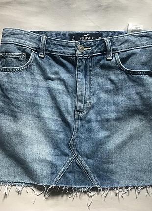 Джинсова міні спідниця w28 бренд hollister 2