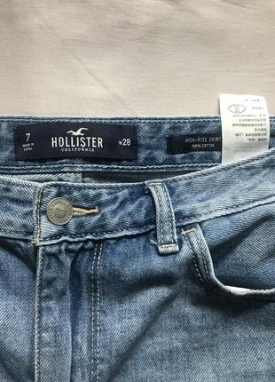 Джинсова міні спідниця w28 бренд hollister 4