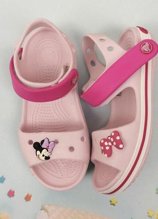 Детские сандалии крокс crocs kids’ crocband sandal barely pink