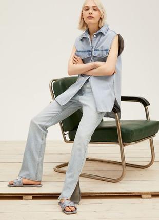 H&m стильные джинсы с разрезами