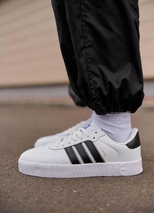 Кроссовки на лето adidas samba white black