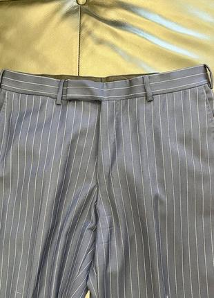 Мужской костюм, рубашка, галстук, patrick hellmann collection синий в полоску, poзмер s/m