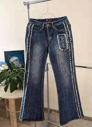 ❤️тренд трубы джинсы палаццо клеш от колена🔥стиль печворк джинсы пэчворк😱естетика 90, 00-х 👖7 фото