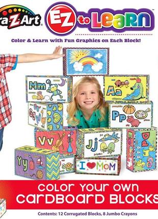 Набір для дитячої творчості cra-z-art ez learn create your own corrugated blocks