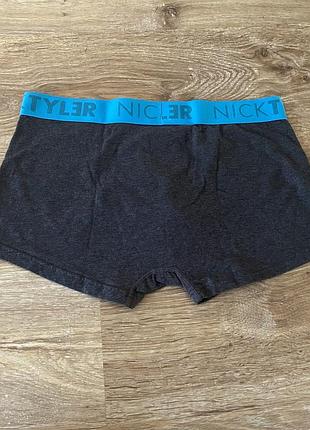 Классные, трусы боксерки, темно серого цвета, коттоновые мужские, от бренда: nick tyler👌