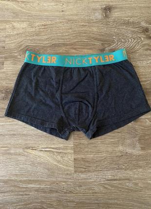 Классные, трусы, боксерки, мужские, коттоновые, темно серого цвета, от бренда: nick tyler👌2 фото
