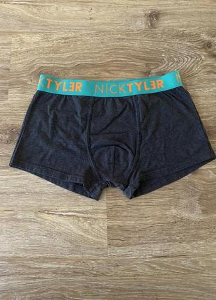 Классные, трусы, боксерки, мужские, коттоновые, темно серого цвета, от бренда: nick tyler👌3 фото