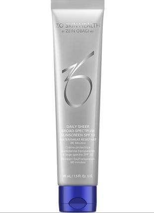 Zein obagi zo skin health daily sheer spf 50 broad spectrum - легкий сонцезахисний крем для обличчя spf 50