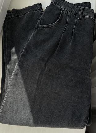 Темно-серые мом джинсы8 фото