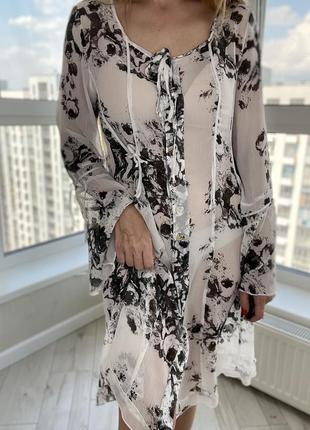 Bottega італія прозора сукня туніка парео