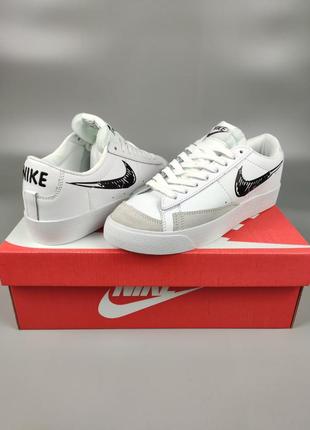 Женские замшевые кеды nike blazer low suede gray